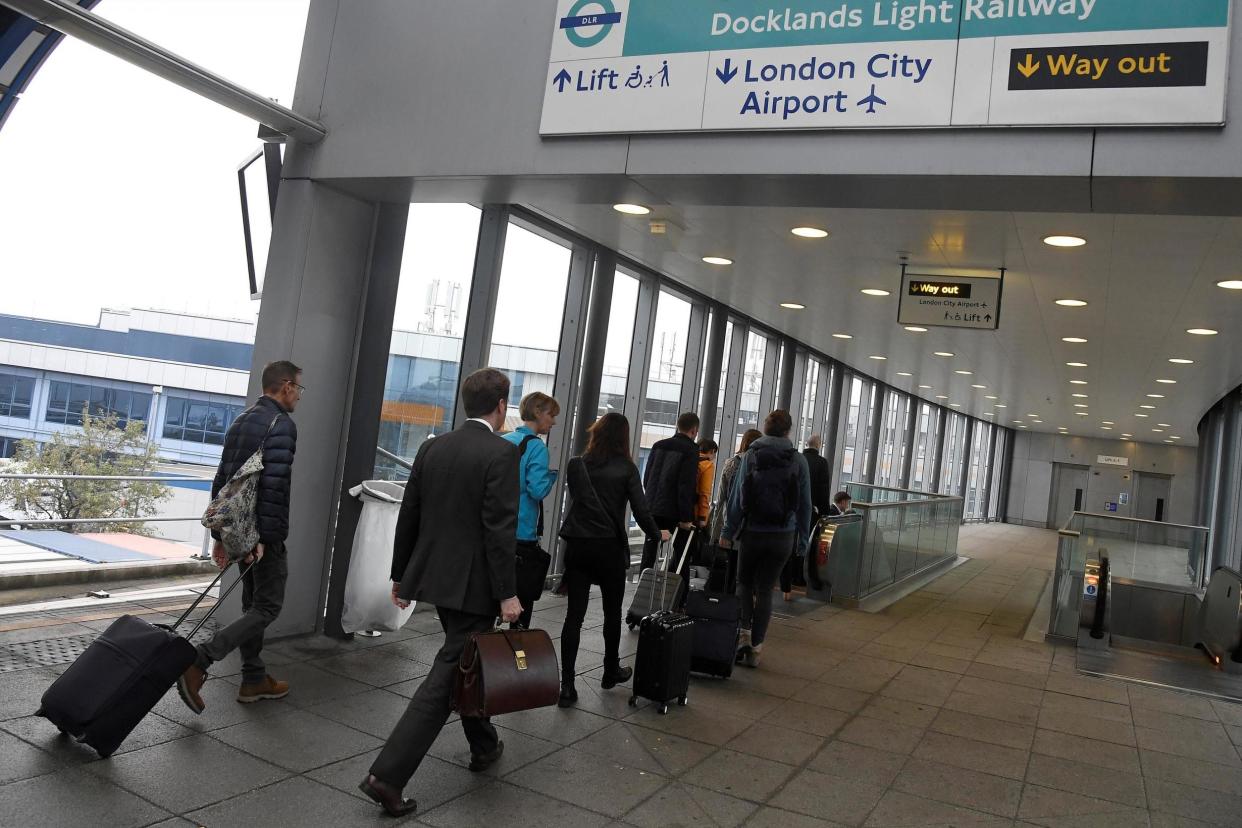 Flights to and from London City Airport were cancelled and the surrounding area is in lockdown: REUTERS