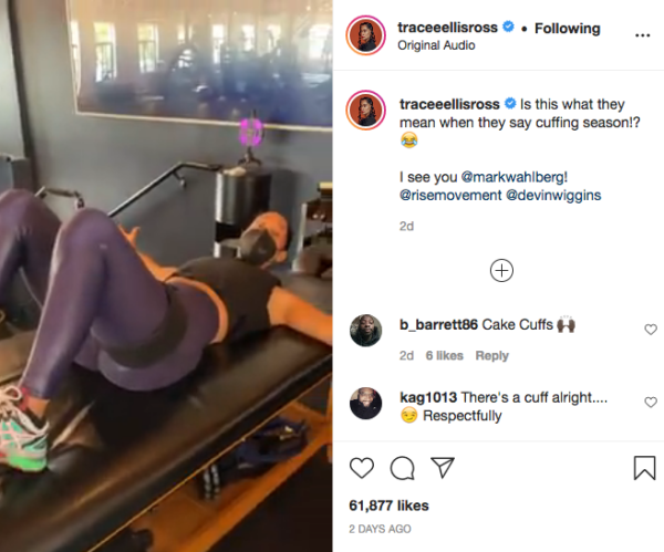 Tracee Ellis Ross, 47, Posts Instagram Workout Video Baring Abs