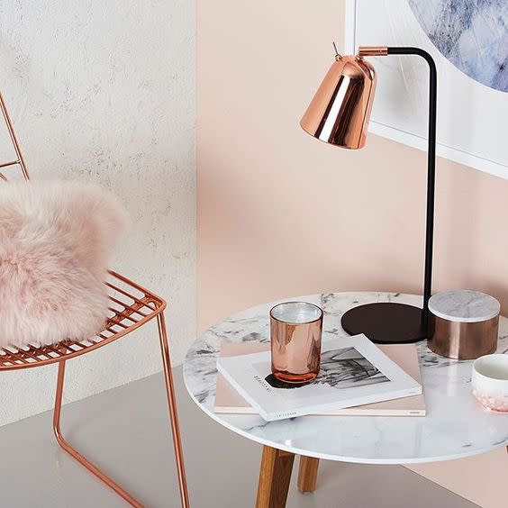 Little rose gold touches and ornaments can make sure your room has a few bright features.