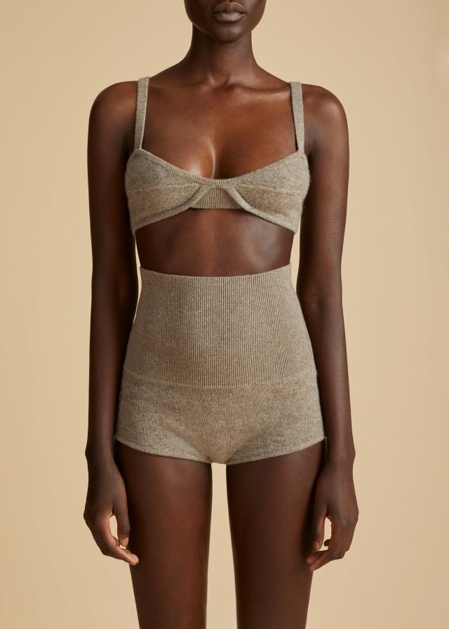 Eda cashmere bralette in brown - Khaite