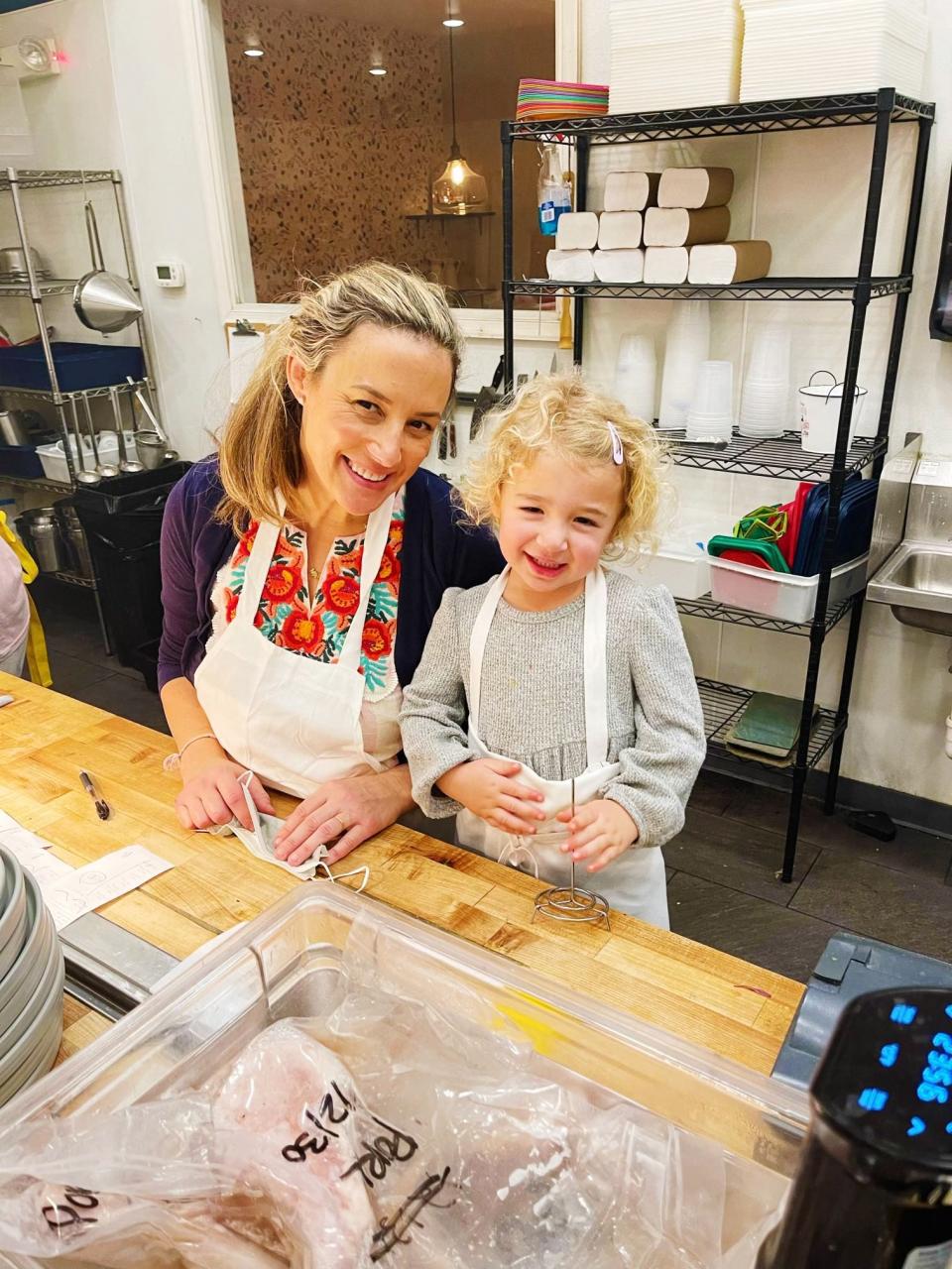 Meghan Lee works with her daughter Reese at Heirloom in Lewes.