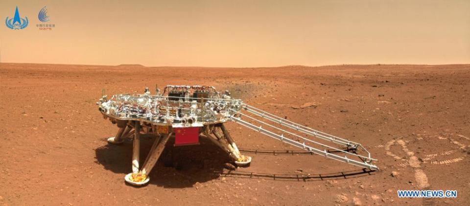 The landing platform of China's first Mars rover Zhurong.