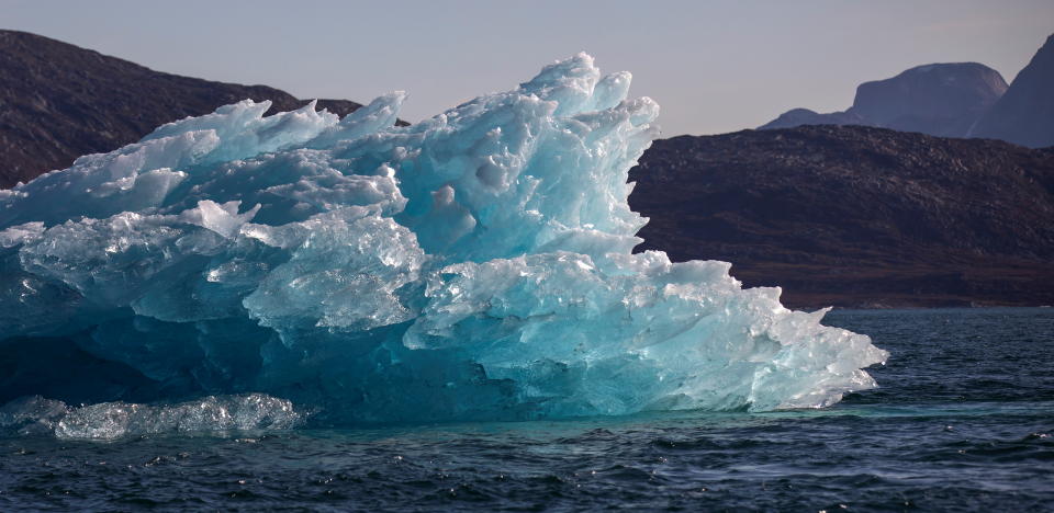 An iceberg is seen close to Nuuk, Greenland, September 10, 2021. REUTERS/Hannibal Hanschke