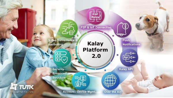 Kalay平台2.0提供物聯網開發套件，實現P2P、IoT連線、串流影音及產品優化的客製服務。