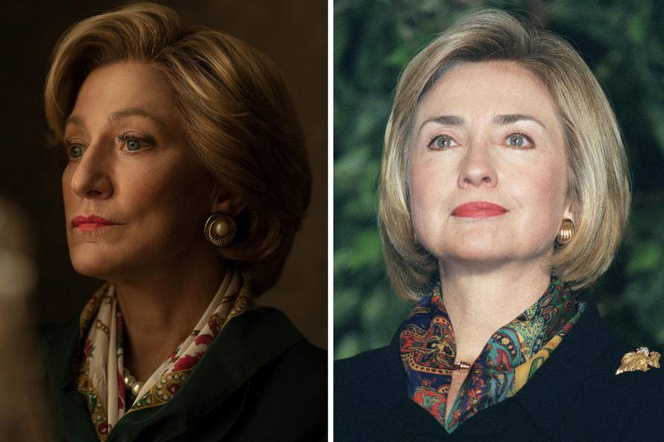 Edie Falco as Hillary Clinton