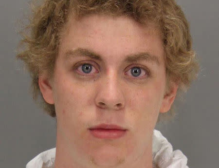 FILE PHOTO: Former Stanford student Brock Turner who was sentenced to six months in county jail for the sexual assault of an unconscious and intoxicated woman is shown in this Santa Clara County Sheriff's booking photo taken January 18, 2015, and received June 7, 2016. Santa Clara County Sheriff's Department/Handout via REUTERS/File Photo