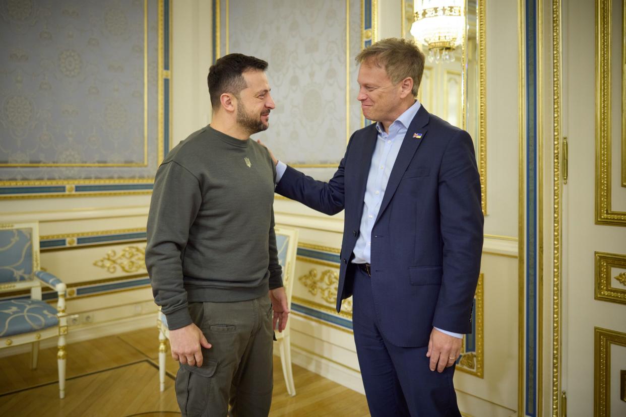 Grant Shapps said the UK had warned that an ‘attention deficit’ from Western countries would allow Russia to mount a new offensive in Ukraine (Ukrainian Presidential Press Office/PA) (PA Media)