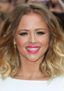 Kimberley Walsh teamed her pink lips with dip-dyed locks.<br><br>[WENN]