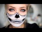 <p>Skull face paint has become a classic Halloween look over the last few years, and it's easy to see why. This half skull design leaves your eyes and the upper portion of your face untouched for a creepily fun mix. Apply smoky eye makeup for even more drama. </p><p><a href="https://www.youtube.com/watch?v=pNHqA6pGTKI" rel="nofollow noopener" target="_blank" data-ylk="slk:See the original post on Youtube;elm:context_link;itc:0;sec:content-canvas" class="link ">See the original post on Youtube</a></p>