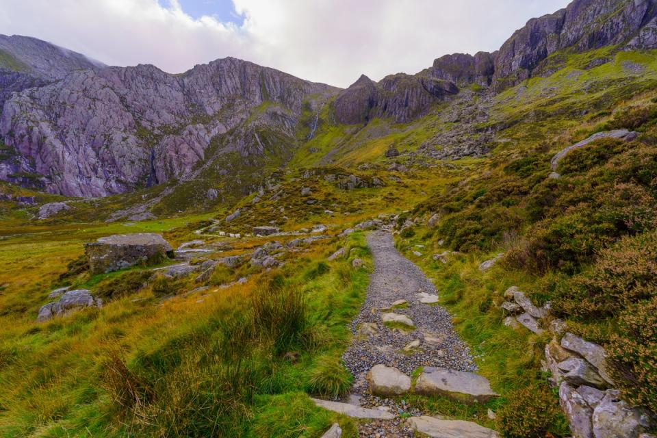 It’s an 83-mile circular route from Bangor to Bethesda on the Snowdonia Slate Trail (Getty Images)