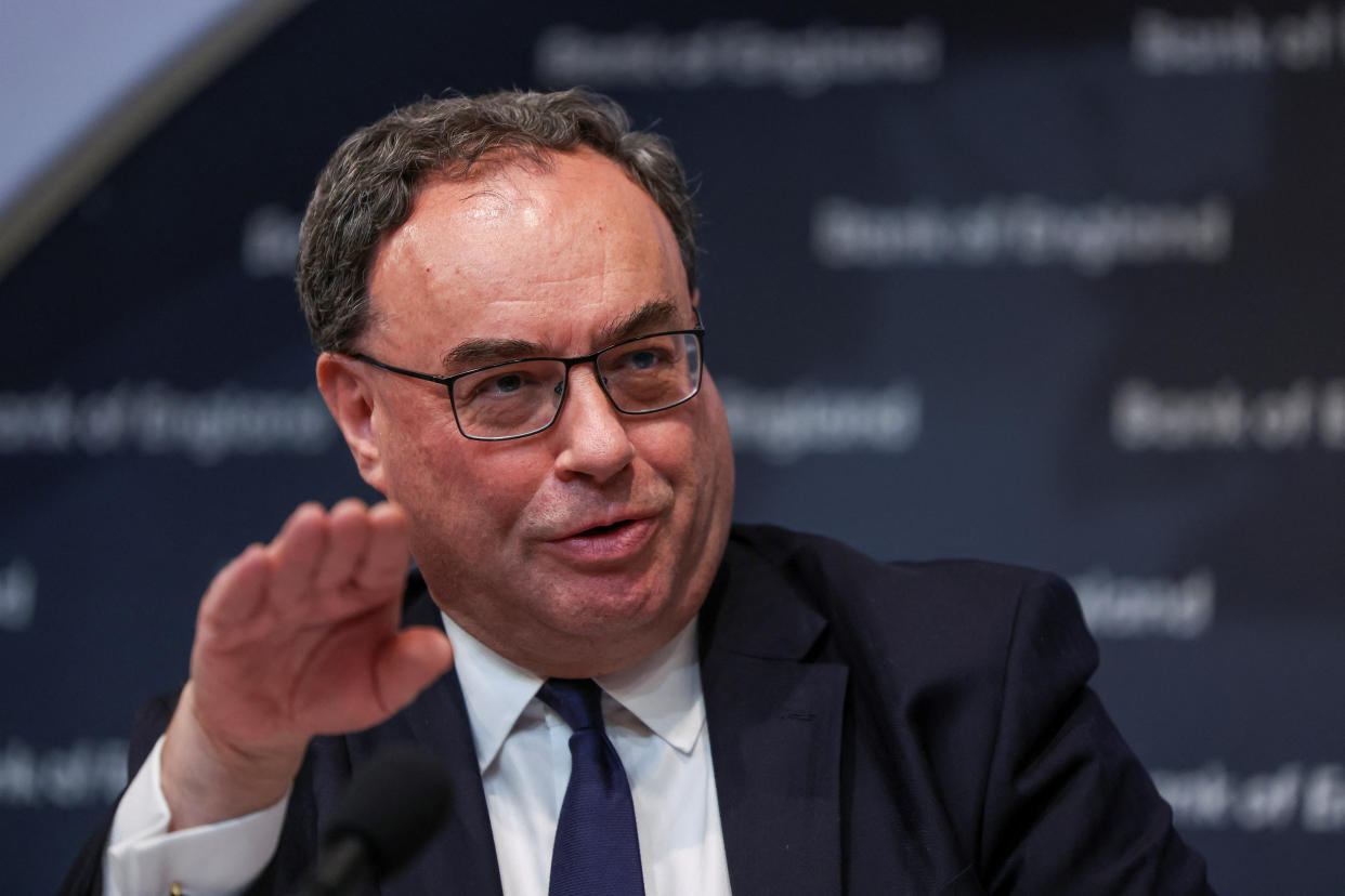 The Governor of the Bank of England, Andrew Bailey, attends a press conference in London, Britain, May 11, 2023. REUTERS/Henry Nicholls/Pool