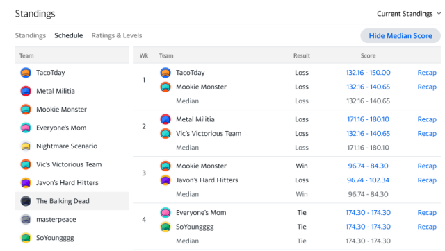 Yahoo Fantasy Men's Tourney Pick'em