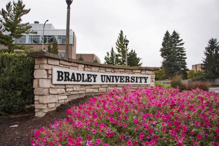 The Bradley University campus is shown in Peoria.