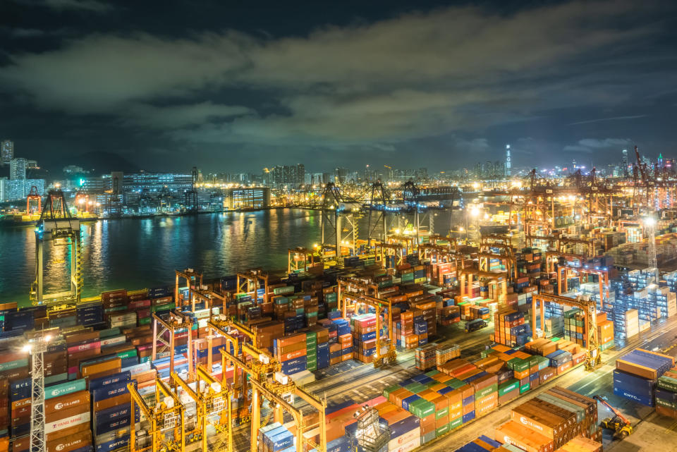 Containerhafen von Hong Kong 