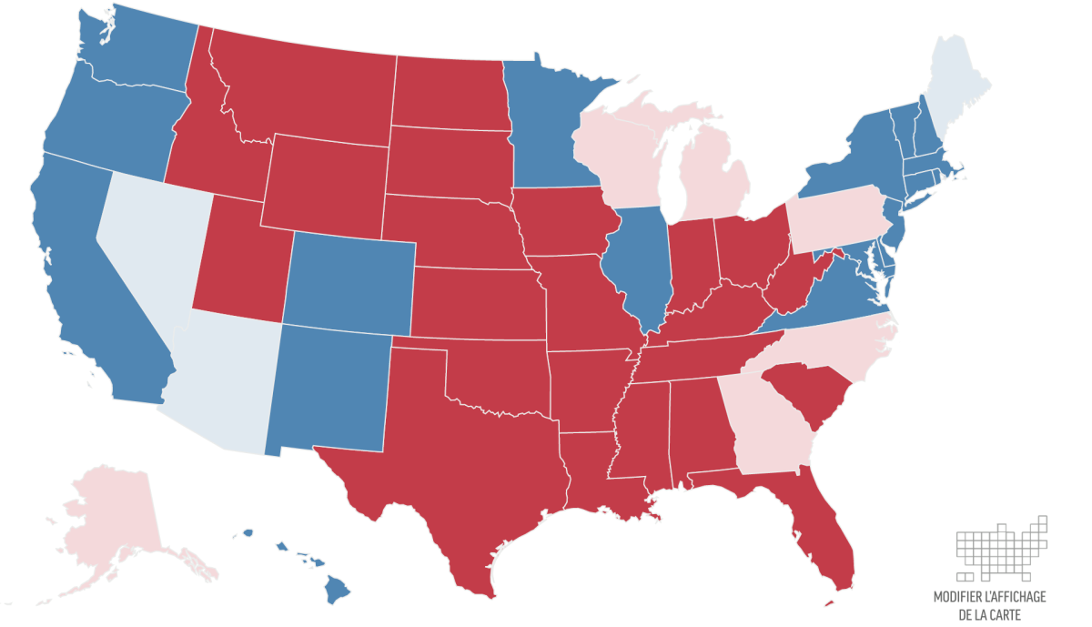 Carte Élections Américaines Retrouvez Les Résultats État Par État