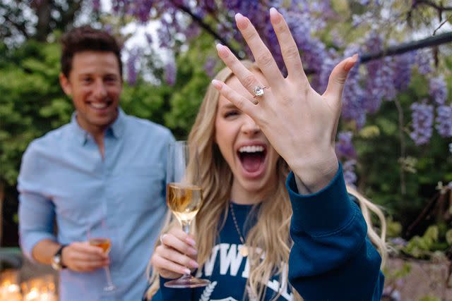 Aaron Idelson Alex Cooper shows off her engagement ring after Matt Kaplan proposed