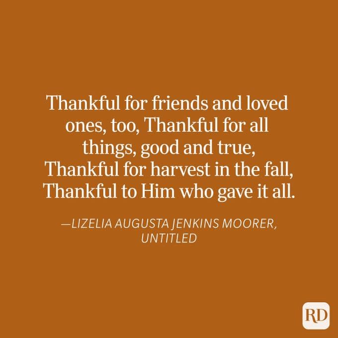 Lizelia Augusta Jenkins Moorer Thanksgiving Blessing