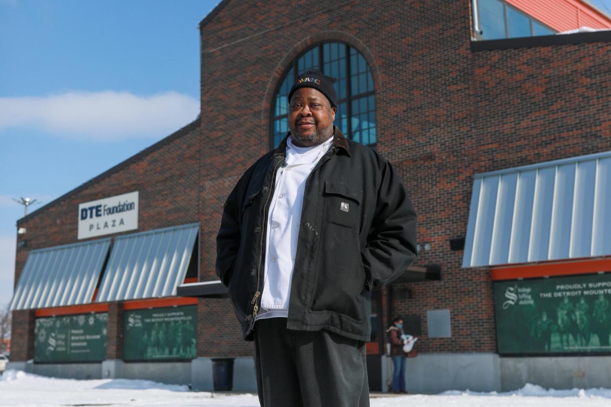 Chef Phil Jones, of Farmacy Foods, has been a pillar in the Food community and is seen shopping for fresh produce at Eastern Market in Detroit on Feb. 20, 2021. Jones is a member of the Too Many Cooks in the Kitchen For Good Collective that provides food to local non-profit organizations during the coronavirus pandemic.