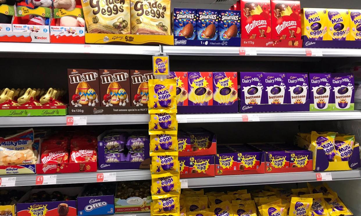 <span>Dan Dafydd accidentally ordered 80 cases of Easter eggs.</span><span>Photograph: Andrew Beer/PA</span>