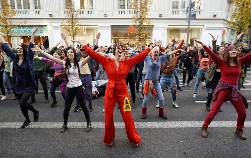 Protest by Extinction Rebellion in Madrid