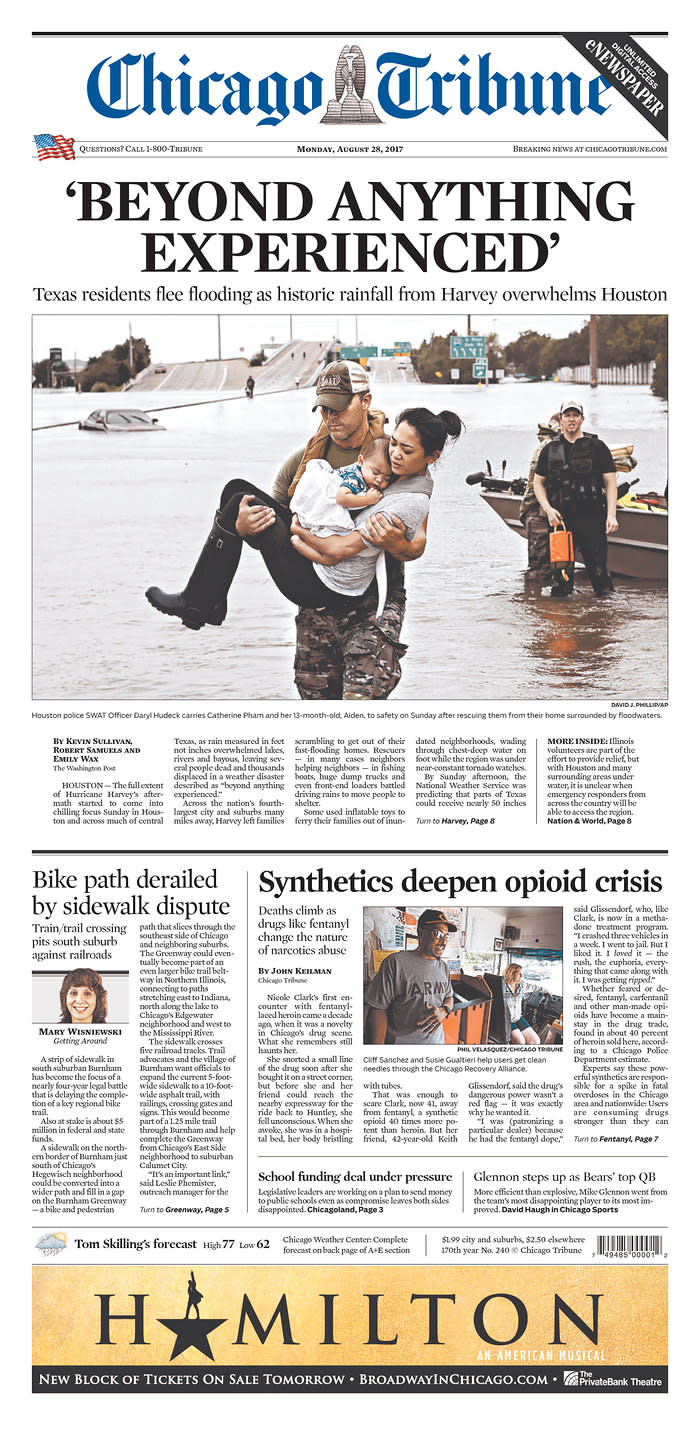 <p>Chicago Tribune<br> Published in Chicago, Ill. USA. (newseum.org) </p>