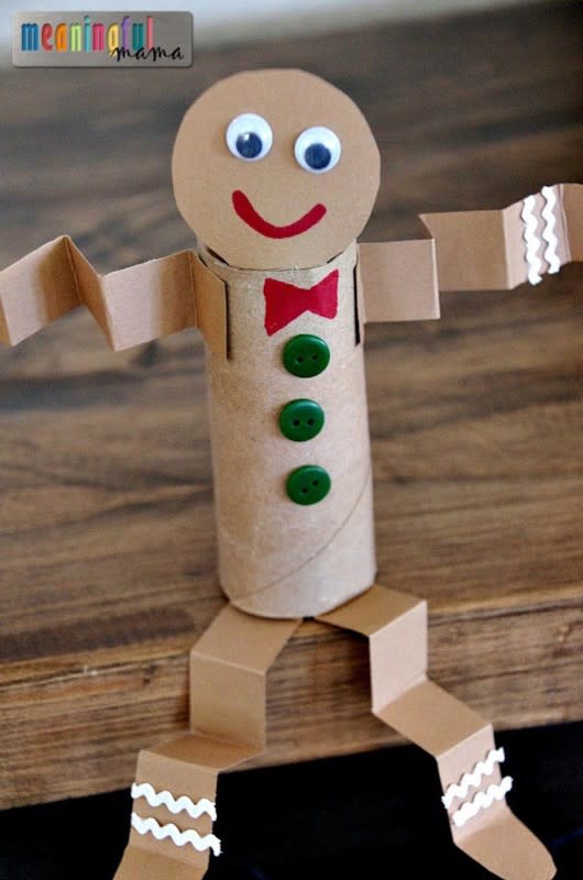 <p>Meaningful Mama</p><p><em><a href="https://meaningfulmama.com/toilet-paper-roll-gingerbread-man-craft.html?ref=pcrorganicgglunkwn&prid=pcseogglunkwn" rel="nofollow noopener" target="_blank" data-ylk="slk:Meaningful Mama;elm:context_link;itc:0;sec:content-canvas" class="link rapid-noclick-resp">Meaningful Mama</a></em> wants your kids to transform old toilet paper rolls into cute gingerbread boys and girls this winter. You may not be able to eat them, but they’ll sweeten up your house this holiday season.</p>