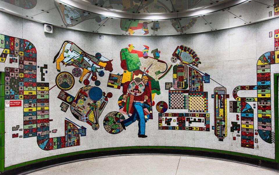Eduardo Paolozzi’s mosaics at Tottenham Court Road station, installed in 1986, have been restored - Thierry Bal