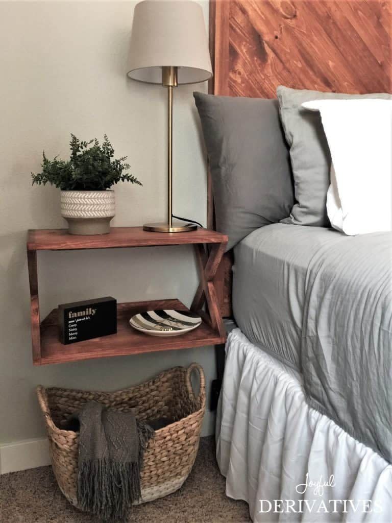 “X” DIY Floating Nightstand