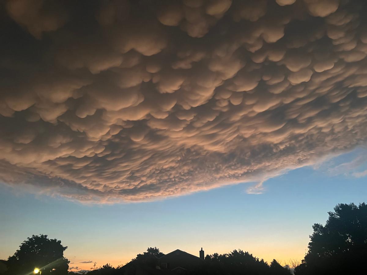 Did you see the skies over Bucks County Sunday night? Mammatus clouds put on a show