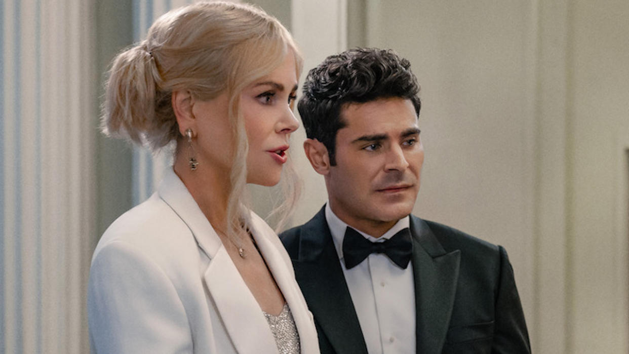  Nicole Kidman and Zac Efron next to each other in A Family Affair. 