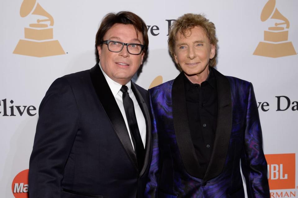 <div class="inline-image__caption"><p>Barry Manilow and partner Garry Kief attend a 2016 Grammy event.</p></div> <div class="inline-image__credit">Kevork Djansezian/Getty</div>