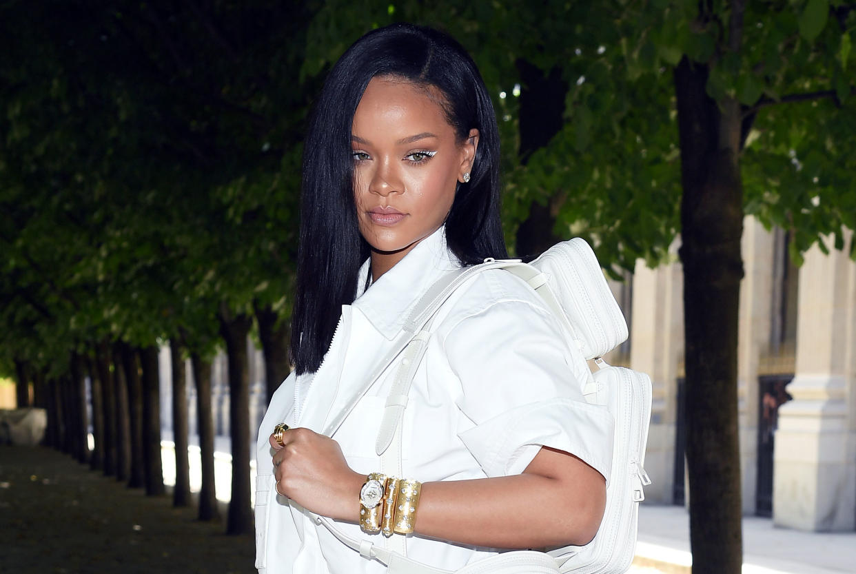 Mit diesem Look punktete Rihanna bei der Fashion Week. (Bild: Getty Images)