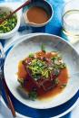 <p>Short ribs are often considered a cold weather dish, but we gave them a makeover for summer with a bright, tangy sauce (inspired by <a href="https://www.southernliving.com/food/entertaining/bourbon-cocktails-recipes/spiked-lemonade-sweet-tea-recipe" rel="nofollow noopener" target="_blank" data-ylk="slk:spiked sweet tea;elm:context_link;itc:0;sec:content-canvas" class="link ">spiked sweet tea</a>) and a fresh, herbal topping of parsley, scallions, and lemon zest. Serve these easy-to-prepare <a href="https://www.southernliving.com/slow-cooker/slow-cooker-bbq" rel="nofollow noopener" target="_blank" data-ylk="slk:slow cooker ribs;elm:context_link;itc:0;sec:content-canvas" class="link ">slow cooker ribs</a> atop grits, mashed potatoes, or egg noodles or alongside potato salad with a tangy, vinegar-based (not mayonnaise-based) dressing.</p> <p><a href="https://www.myrecipes.com/recipe/slow-cooker-ginger-sweet-tea-whiskey-short-ribs" rel="nofollow noopener" target="_blank" data-ylk="slk:Slow-Cooker Ginger, Sweet Tea, and Whiskey Short Ribs Recipe;elm:context_link;itc:0;sec:content-canvas" class="link ">Slow-Cooker Ginger, Sweet Tea, and Whiskey Short Ribs Recipe</a></p>