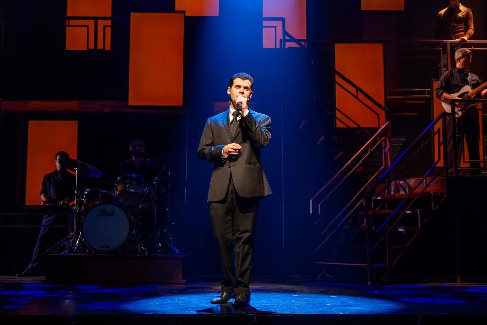 Actor Joey LaVarco as Frankie Valli in The Cape Playhouse production of "Jersey Boys."