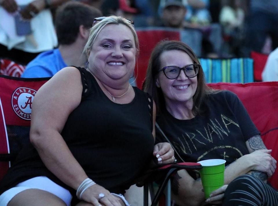 Fans pose for a photo during the 2nd night of the 2023 AMP Music Series.