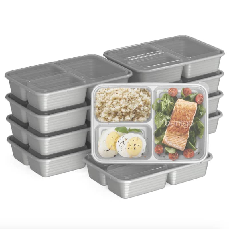 Bentgo Prep 3-Compartment Containers, 20-Piece Meal Prep Kit