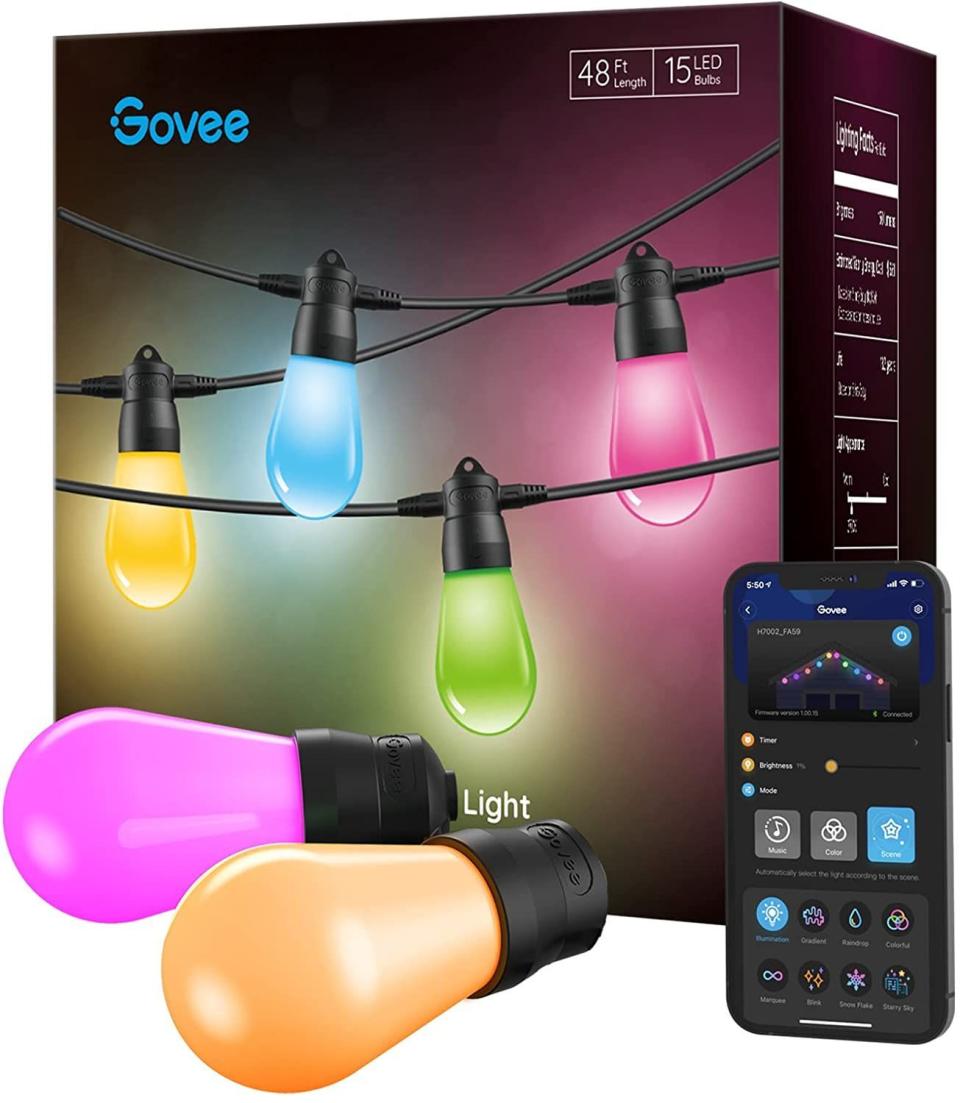 5) Smart Outdoor Color Changing String Lights