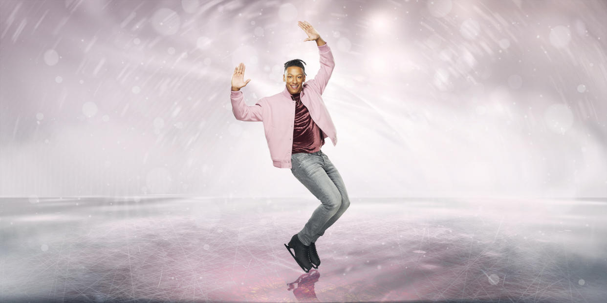 This image and the information contained herein is strictly embargoed until 00.01 Tuesday 11th January 2022

From Lifted Entertainment

Dancing on Ice: SR14 on ITV and ITV Hub

Pictured: Kye Whyte.

This photograph is (C) ITV Plc and can only be reproduced for editorial purposes directly in connection with the programme or event mentioned above, or ITV plc. Once made available by ITV plc Picture Desk, this photograph can be reproduced once only up until the transmission [TX] date and no reproduction fee will be charged. Any subsequent usage may incur a fee. This photograph must not be manipulated [excluding basic cropping] in a manner which alters the visual appearance of the person photographed deemed detrimental or inappropriate by ITV plc Picture Desk.  This photograph must not be syndicated to any other company, publication or website, or permanently archived, without the express written permission of ITV Picture Desk. Full Terms and conditions are available on the website www.itv.com/presscentre/itvpictures/terms

For further information please contact:
james.hilder@itv.com / 0207 157 3052