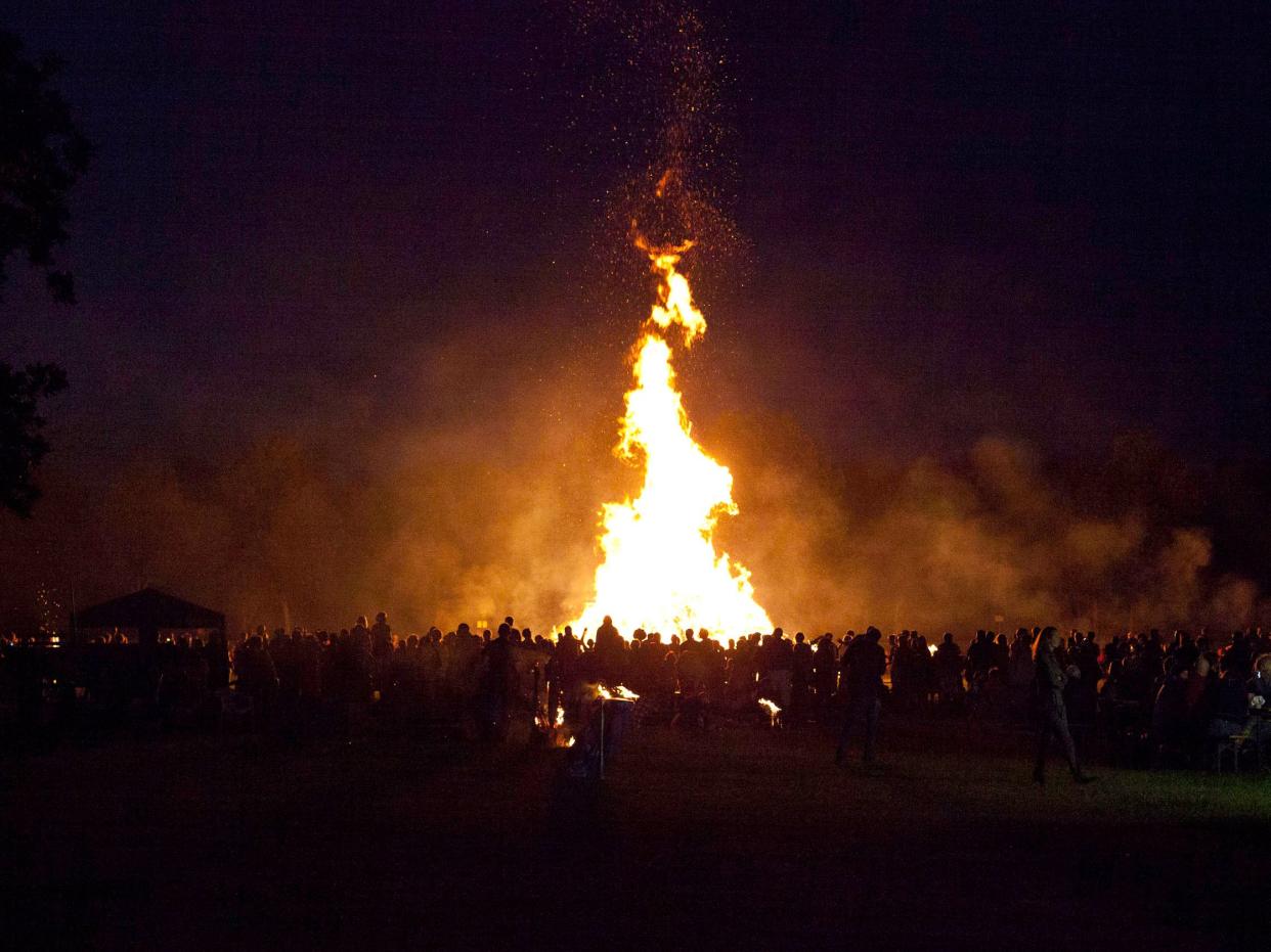 St. John's Eve fire 2012 near Freiburg im Breisgau, Germany