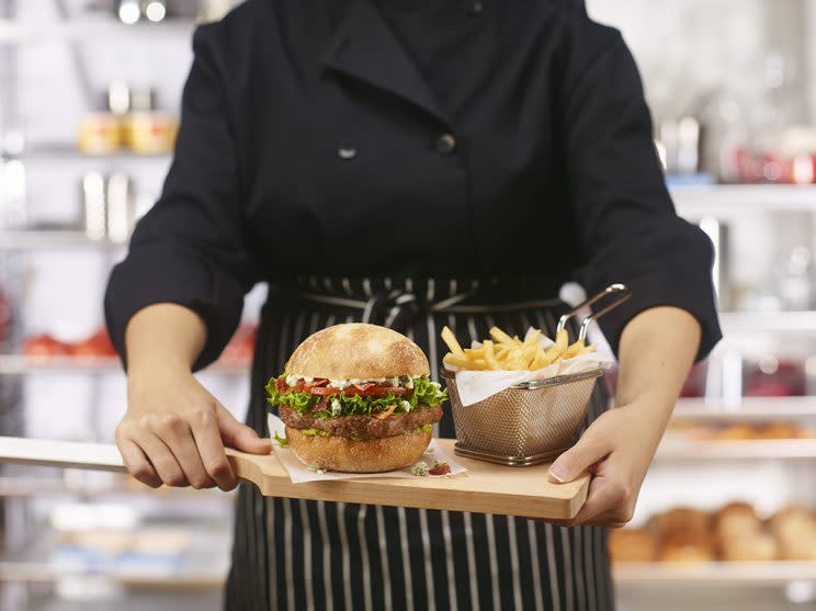 McDonald’s Angus True Blue & Guac. Calories 830, Fat 50 g (Saturated Fat 18 g and Trans Fat 1.5 g), Sodium 1,180 mg, Carbohydrates 51 g, Sugar 6 g. <em>(Photo: McDonald’s)</em>