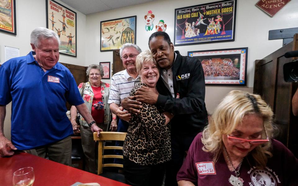 Larry Elder had hoped to pull off a shock win for the Republicans - AP