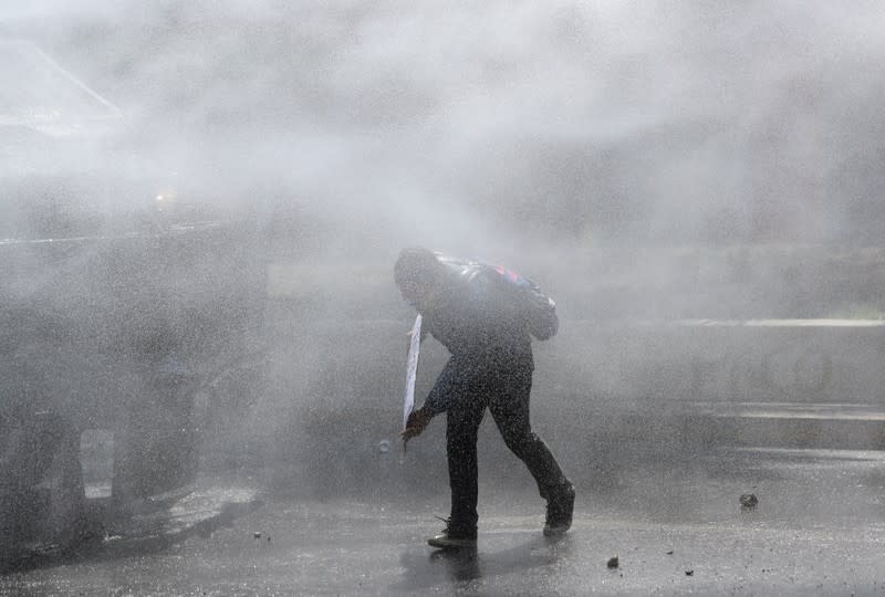 Protest against Chile's state economic model in Santiago