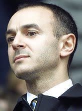 Now and then: Daniel Levy (main image and above in his first season at Spurs).Andy Hooper