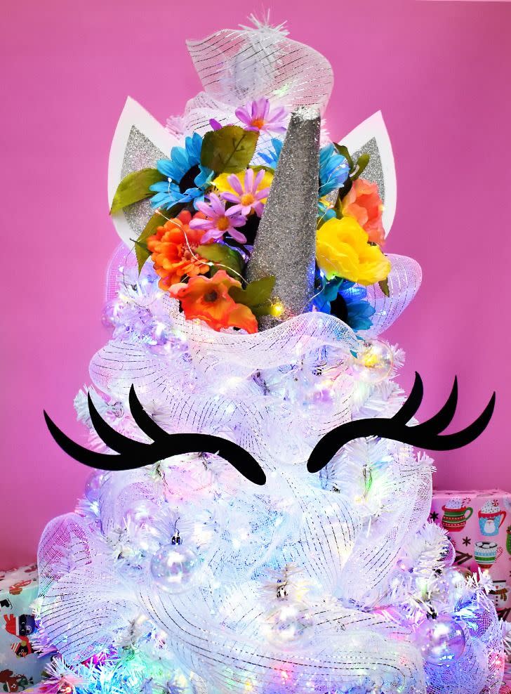 4) Flower Unicorn Christmas Tree