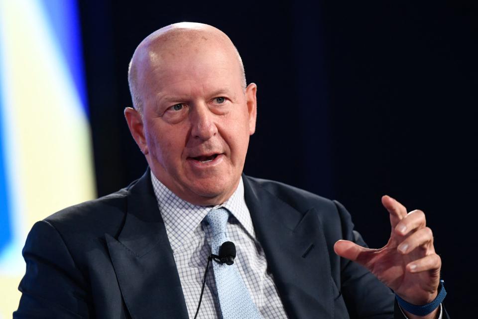 David Solomon, Chairman and CEO, Goldman Sachs, speaks during the Milken Institute Global Conference on May 2, 2022 in Beverly Hills, California.  (Photo by Patrick T. FALLON / AFP) (Photo by PATRICK T. FALLON/AFP via Getty Images)