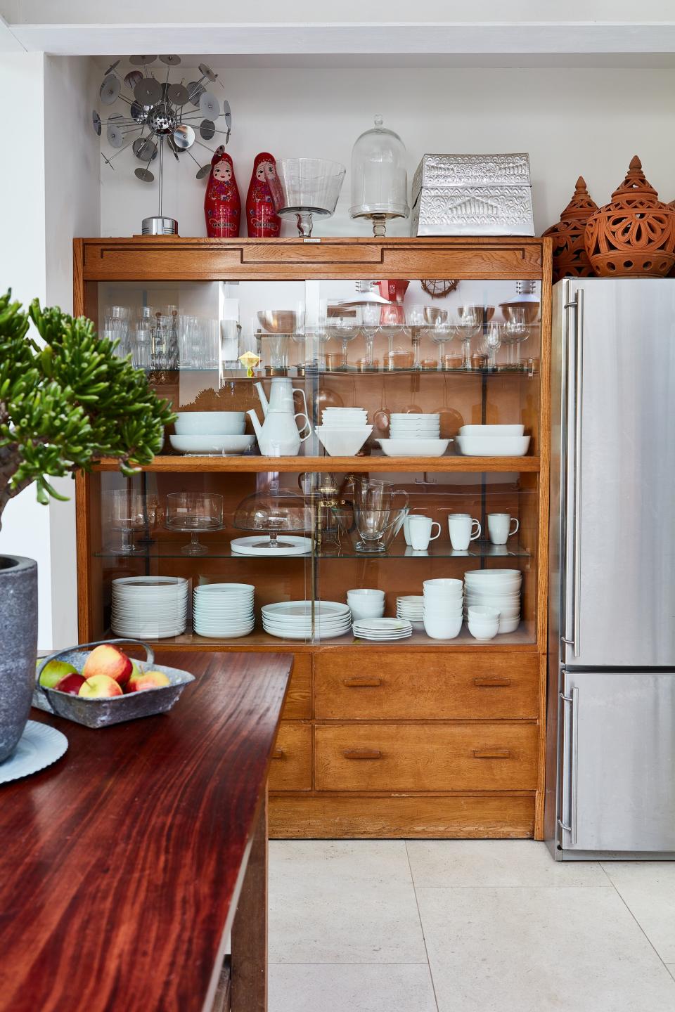 <p> When you are looking for kitchen storage ideas, don&apos;t forget that many great storage options are not kitchen specific &#x2013; some solutions look equally at home in a dining area or living space, making them well suited to open-plan spaces. </p> <p> If you&apos;re designing a vintage kitchen or a homely traditional kitchen, it doesn&#x2019;t get much better than a characterful kitchen sideboard to accommodate stacks of plates, glassware, and table linens.&#xA0; </p> <p> Sideboards were popular in Mid-century interiors too and become fashionable again, so you can find some great second-hand versions in charity shops or at auctions. </p>