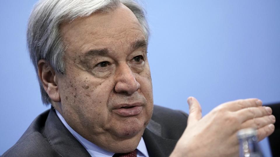 UN-Generalsekretär António Guterres ruft zu mehr Geld für Impf-Kooperation auf.