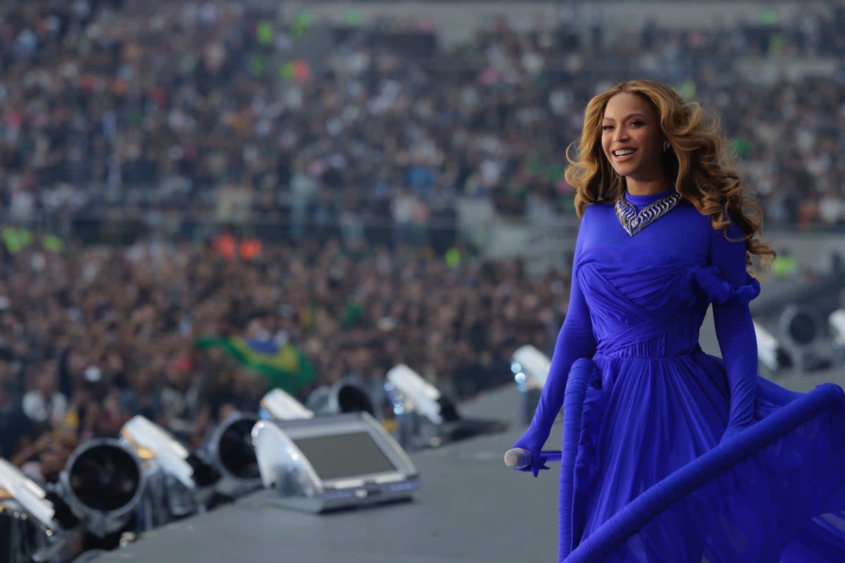 Beyonce performed her first London gig on her Renaissance tour on Monday  (PA)