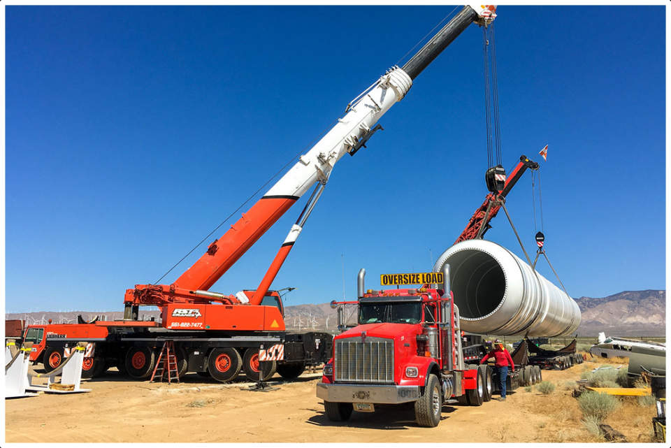 Two massive “Solid Rocket Motors” from Space Shuttle Endeavor will pass through the Victor Valley and the Cajon Pass on their way to the California Science Center in Los Angeles.