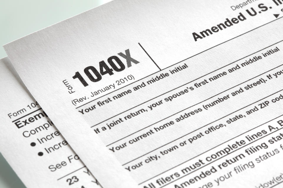 U.S. Income tax form close-up